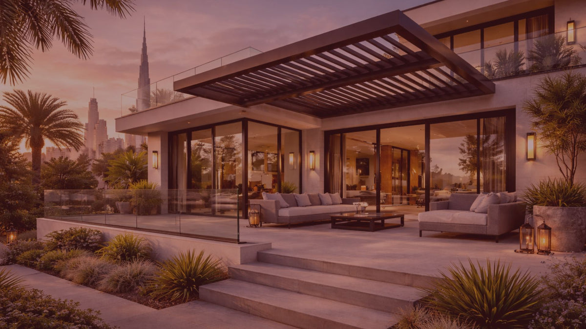Modern aluminium pergola