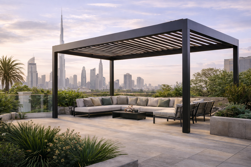 Aluminium Pergola Installation – Garden Terrace