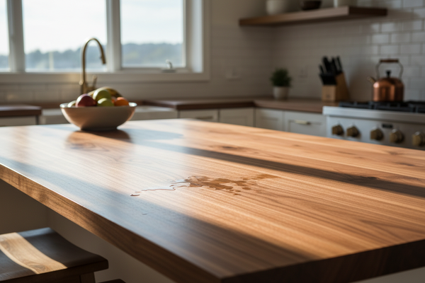 Solid wood kitchen counter top